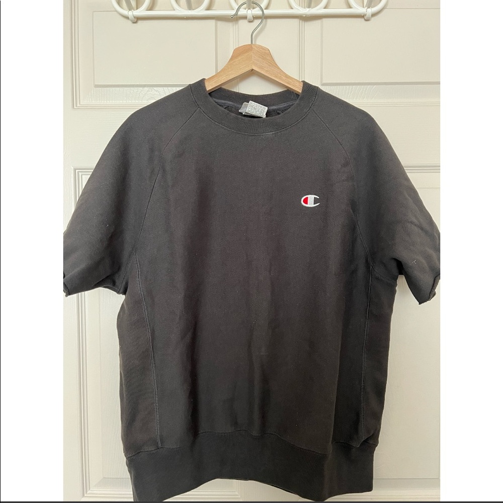 Gray Fleece Short-sleeve Shirt from Champion